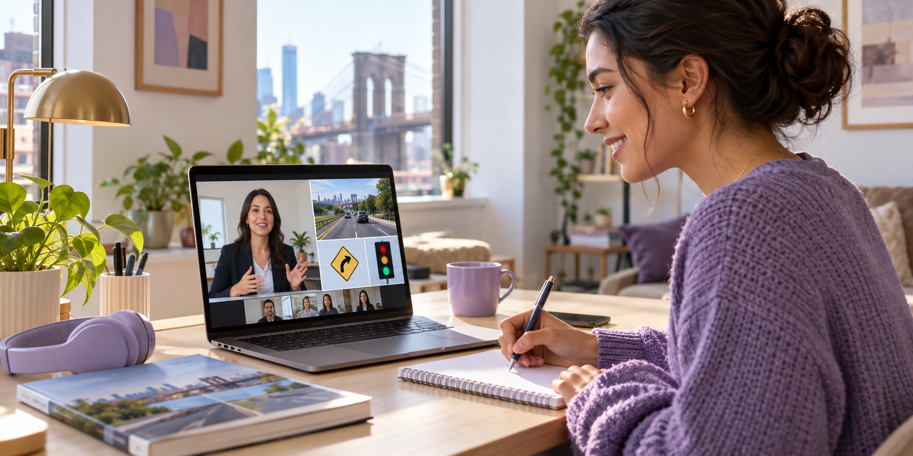 Student attending the Amethyst live online 5-Hour Pre-Licensing Course